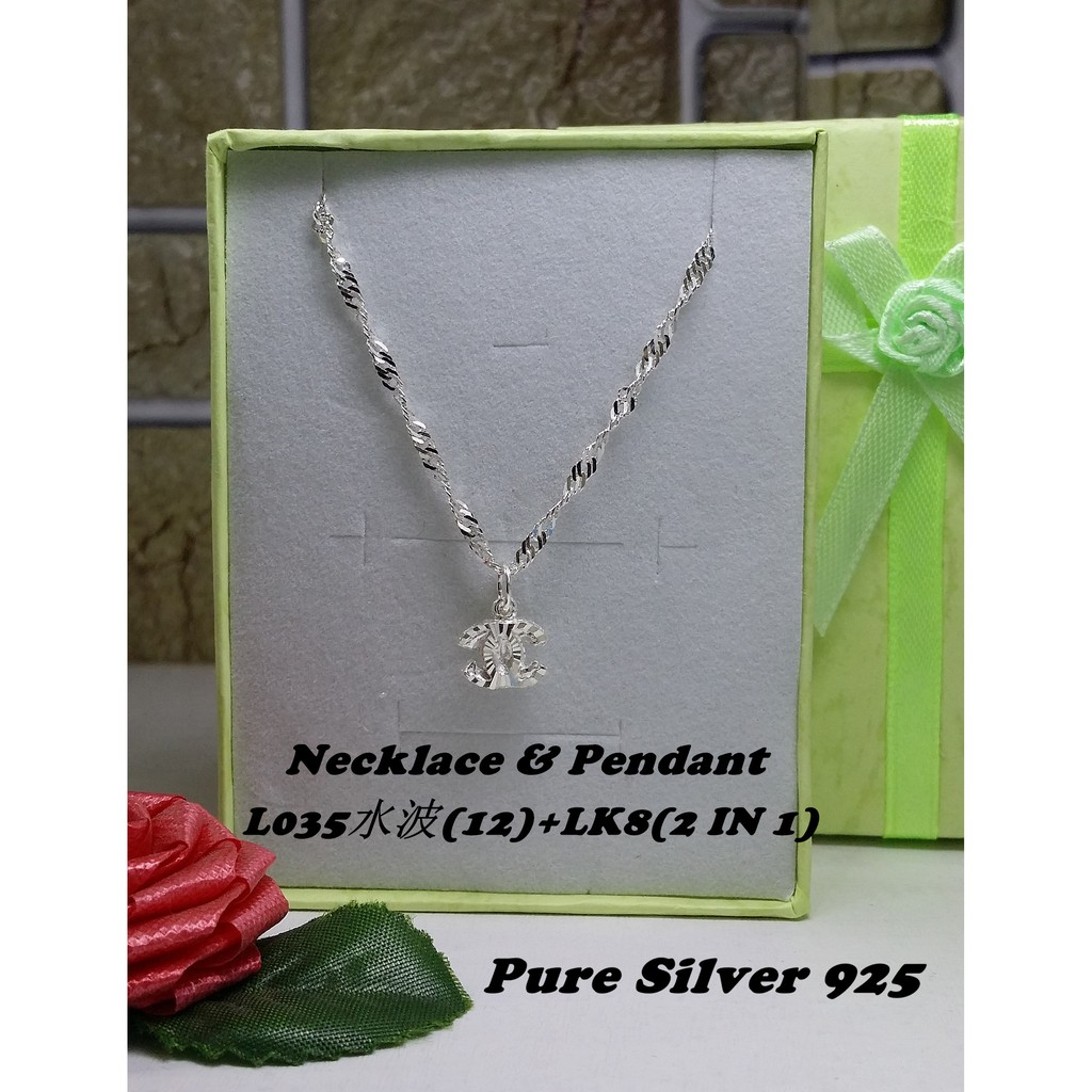 Genuine SILVER 925 Necklace & Pendant (2 IN 1)