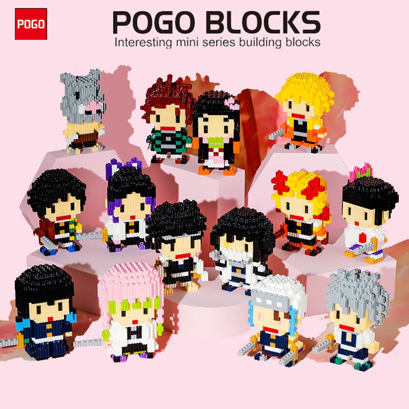 Kid toy Anime Character Lego blocks Demon Slayer Naruto One Piece Lego Block