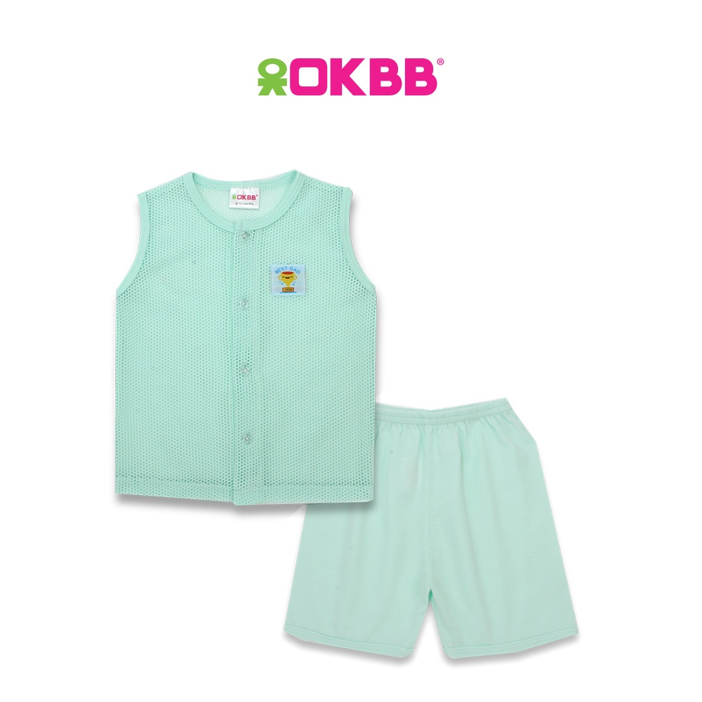 OKBB Baby Unisex Eyelet Clothing Spot Cartoon Printed Suit SE129_BE039_2