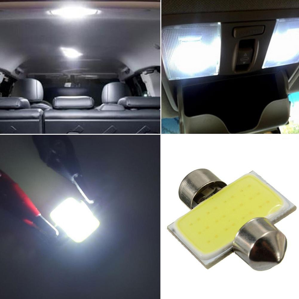 1Pcs 31mm 12smd COB LED Bulbs For Car Interior Dome Map Lights White