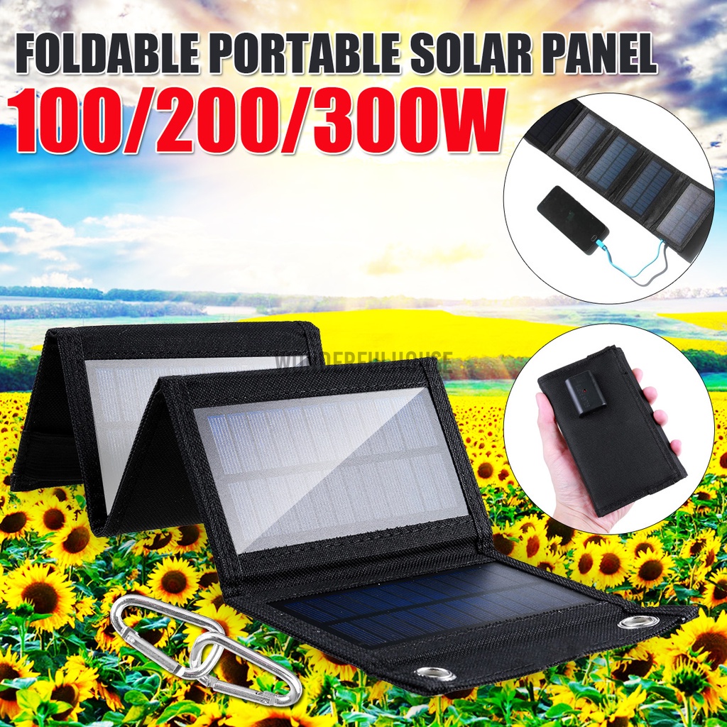 Solar Panel Charger USB Output 5V Waterproof Backpack Mobile Power Bank