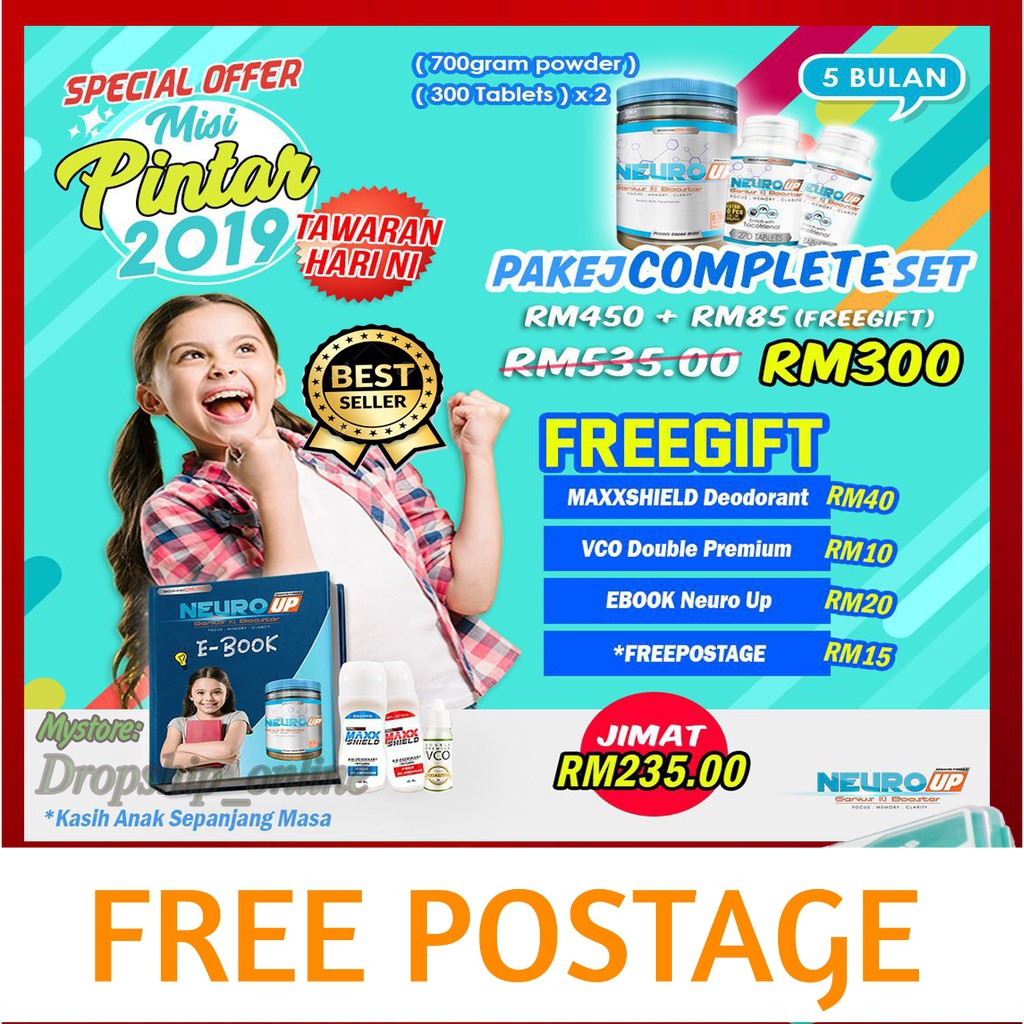 Hot Sale Neuro Up Genius Iq Booster Tablet Free Postage Shopee Malaysia