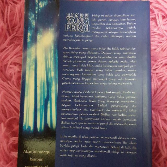 Preloved Novel Melayu Rindu Yang Pergi Shopee Malaysia