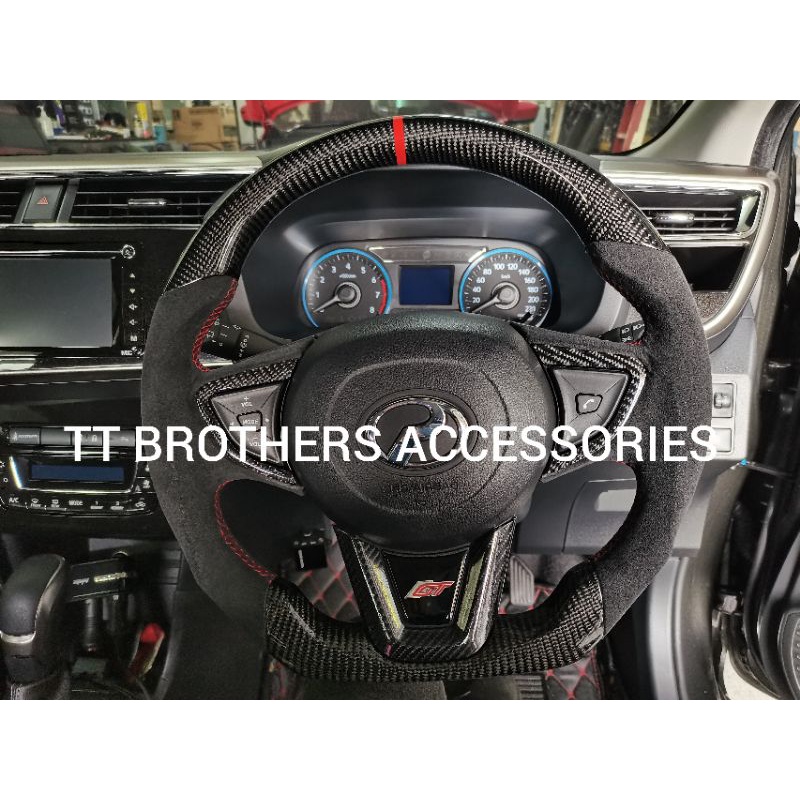 perodua myvi CARBON FIBER STEERING WHEEL Shopee Malaysia