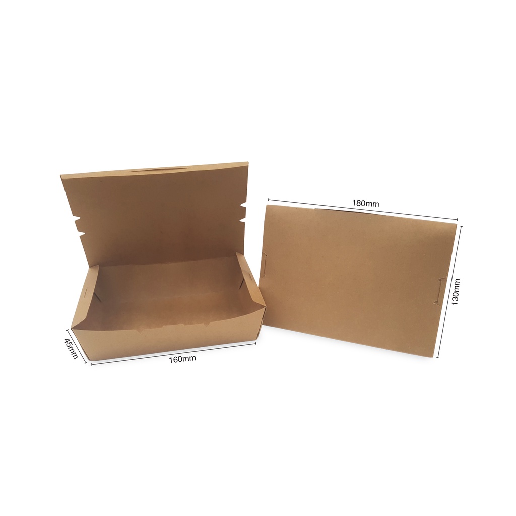 Paper Lunch Box Kraft Brown Medium size 300 pcs Paper Food Box