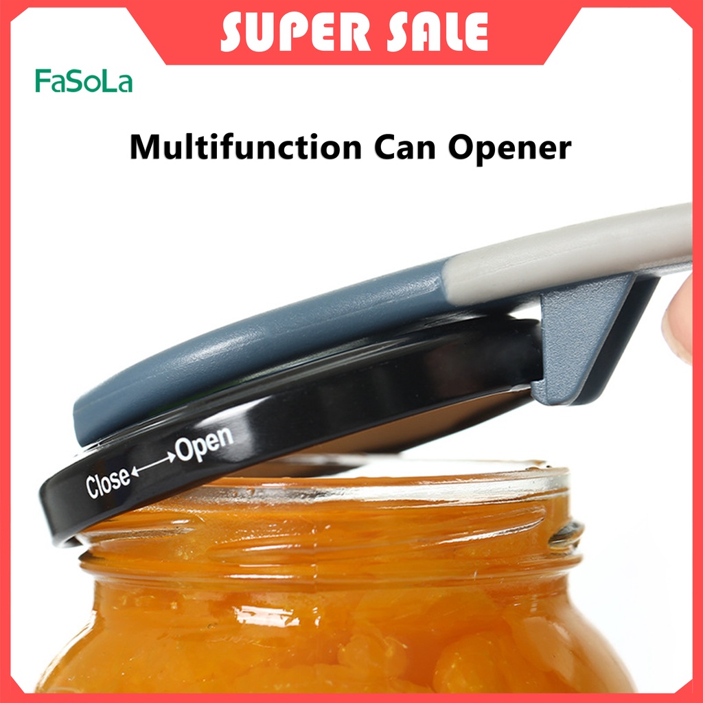 FaSoLa 4 in 1 Multifunction Jar Opener Lid Remover Can Opener Bottle Cap Opener Pembuka Tin Pembuka Botol 多功能开瓶器开瓶盖