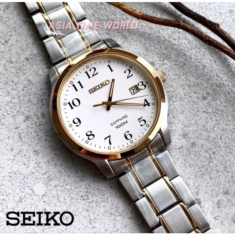 Seiko | SGEH68P1 Classic Men's Sapphire Glass Watch with 100m Water  Resistant and Two tone Silver and Gold  | Shopee Malaysia