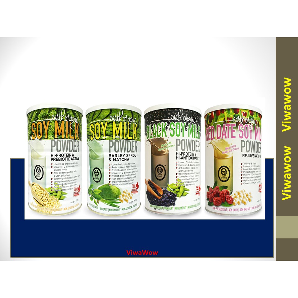 Earth Organic Soy Milk Hi Protein 750g/ Red Date 750g/ Black Soy 800g