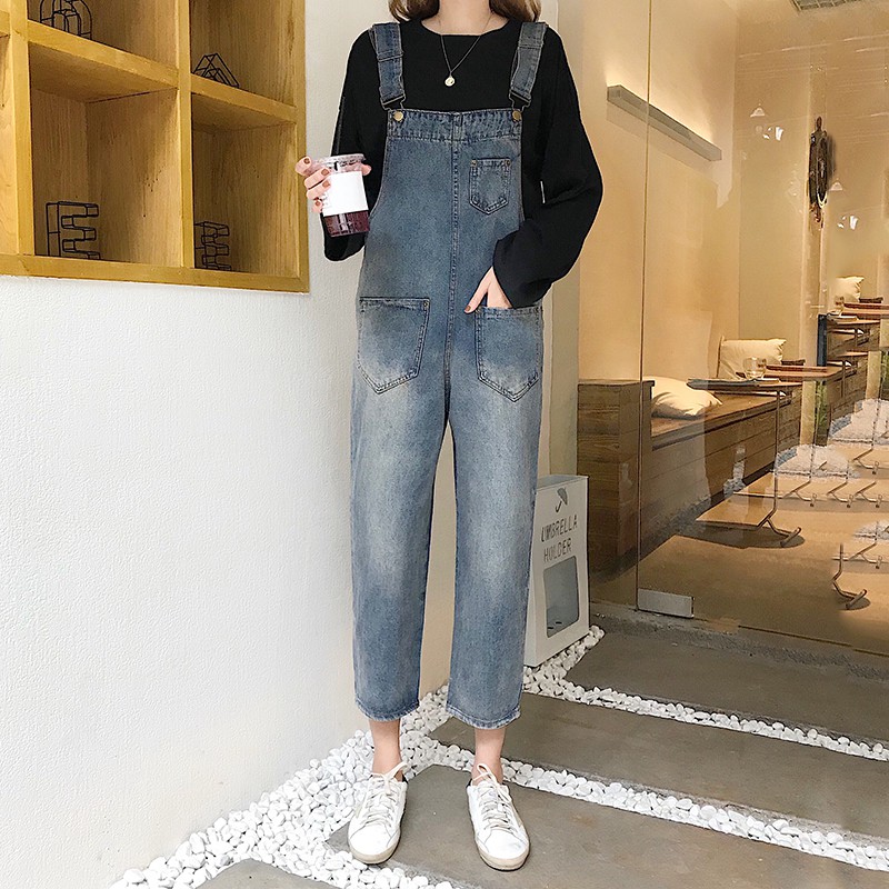 denim boyfriend jumpsuit