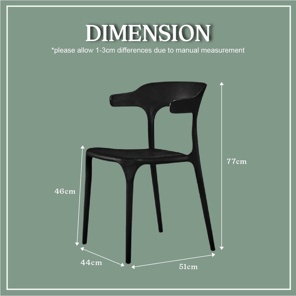 FREE SHIPPING!!! ESTY Designer Chair Simple & Nice Plastic Dining Chair / Kerusi Makan