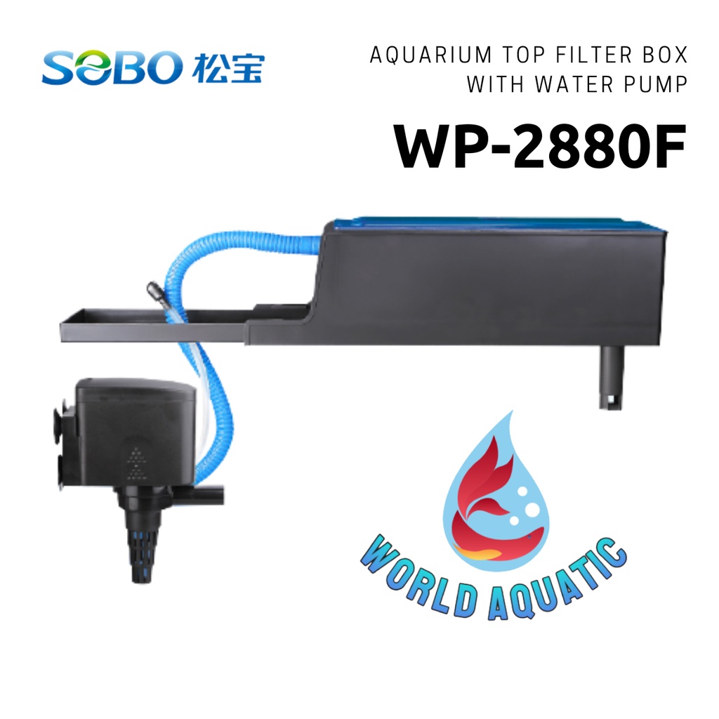 Sobo WP2880F Aquarium Top Filter Box AKUARIUM FILTER Pump with Power