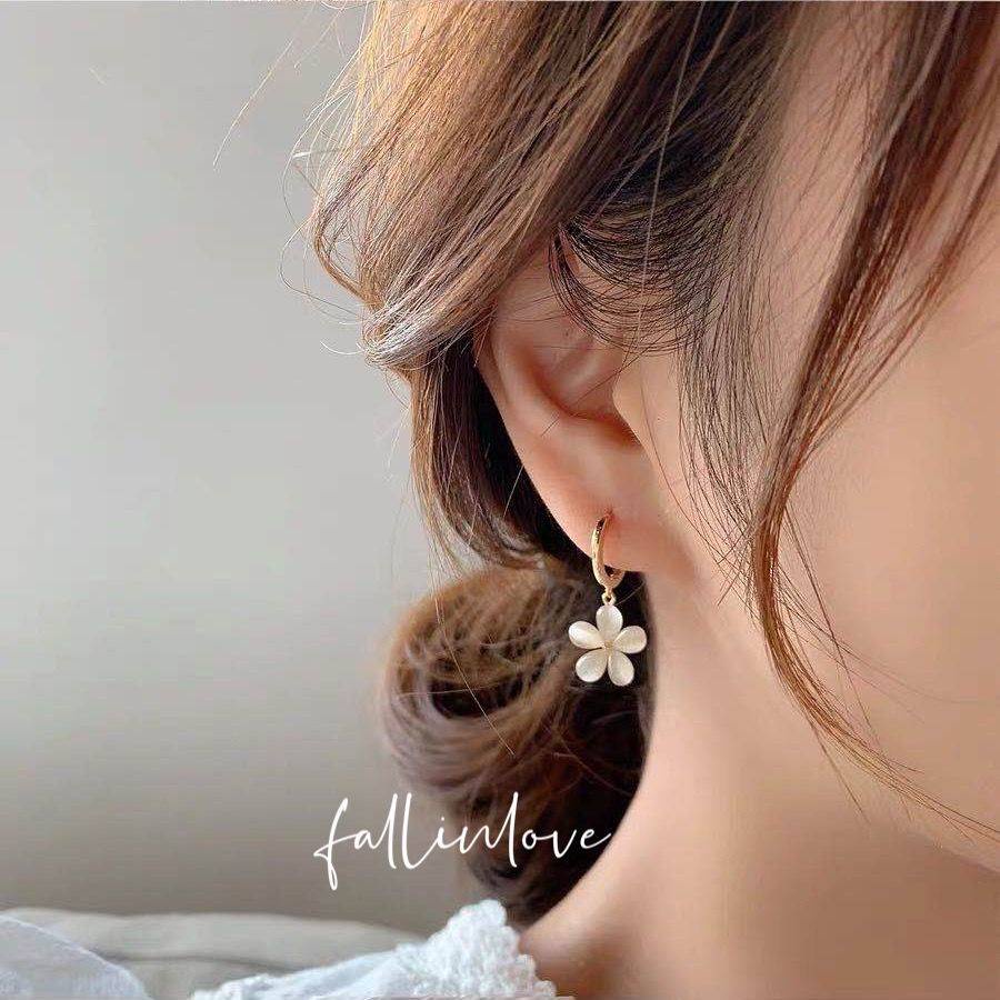 S925 Silver Needle Flower Stream Su Earrings Perempuan Net Red Subang Subang Panjang 2021 Telinga Tinggi Tinggi Shopee Malaysia