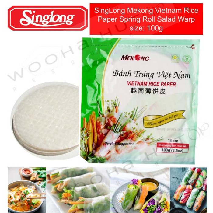 Singlong Mekong Vietnam Rice Paper Spring Roll Salad Warp 100g Shopee Malaysia