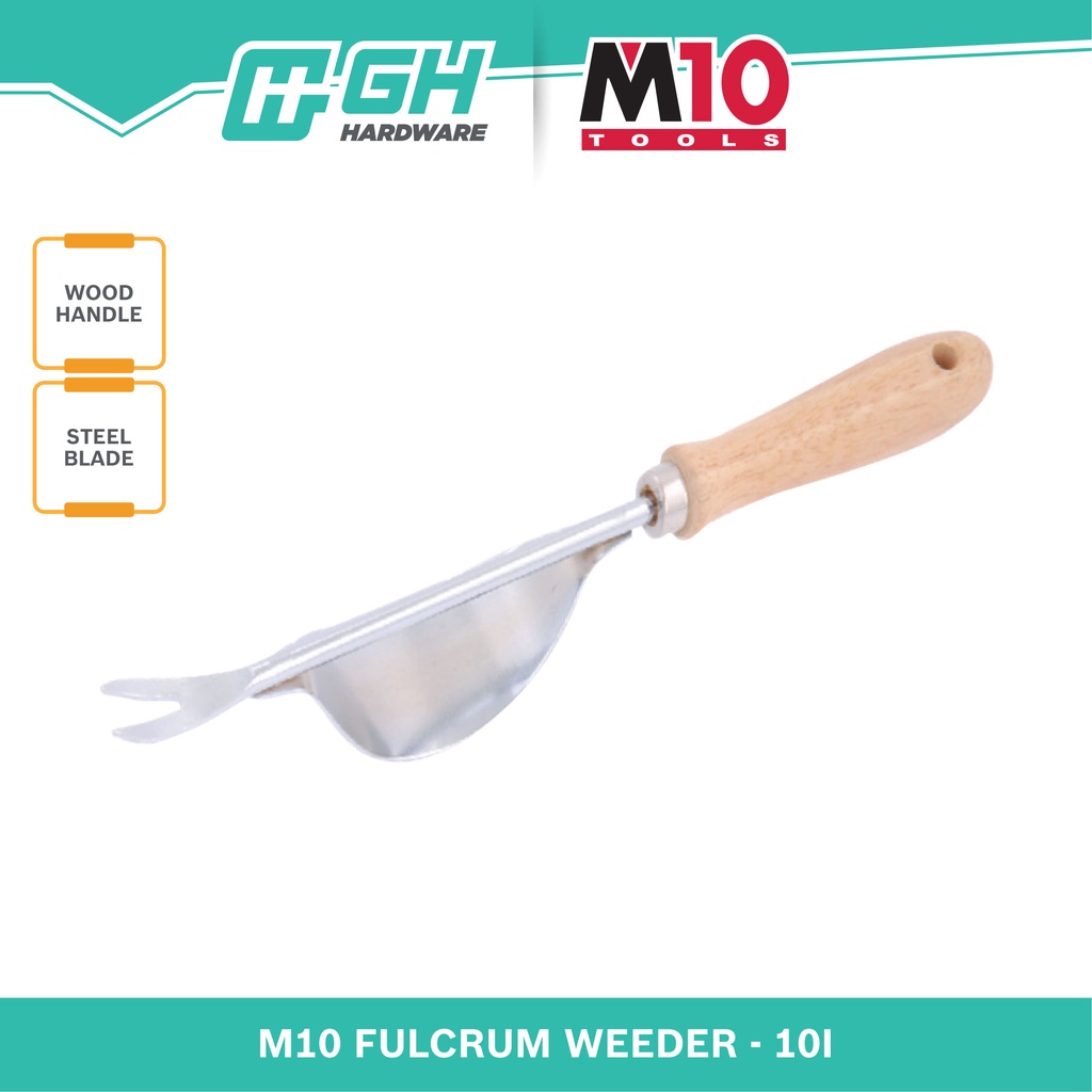 [ GH HARDWARE ] M10 Fulcrum Weeder Wooden Handle Garden Tool 10I