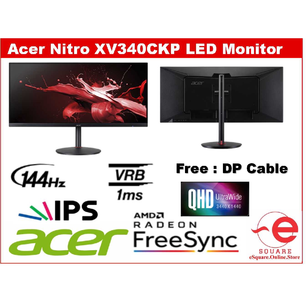 Acer Nitro Xv340ck P 34 Ips 2k Uwqhd Led Gaming Monitor Shopee Malaysia 2400