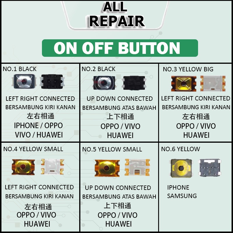 On Off Button Smartphone /Oppo On Off Button/Vivo On Off Button ...