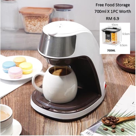 Coffee/Tea Machine Home & Office Portable Drip Filter Coffee Maker 美式滴漏咖啡机 家用小型多功能半自动办公室迷你便携式泡茶机Free ceramic cup