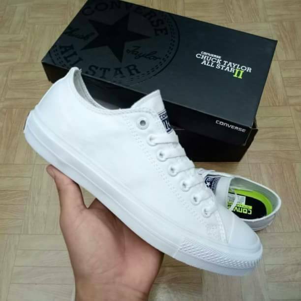 Sepatu Converse All Star Chuck Taylor 2 / CT 2 White Lunarlon Premium  Original | Shopee Malaysia