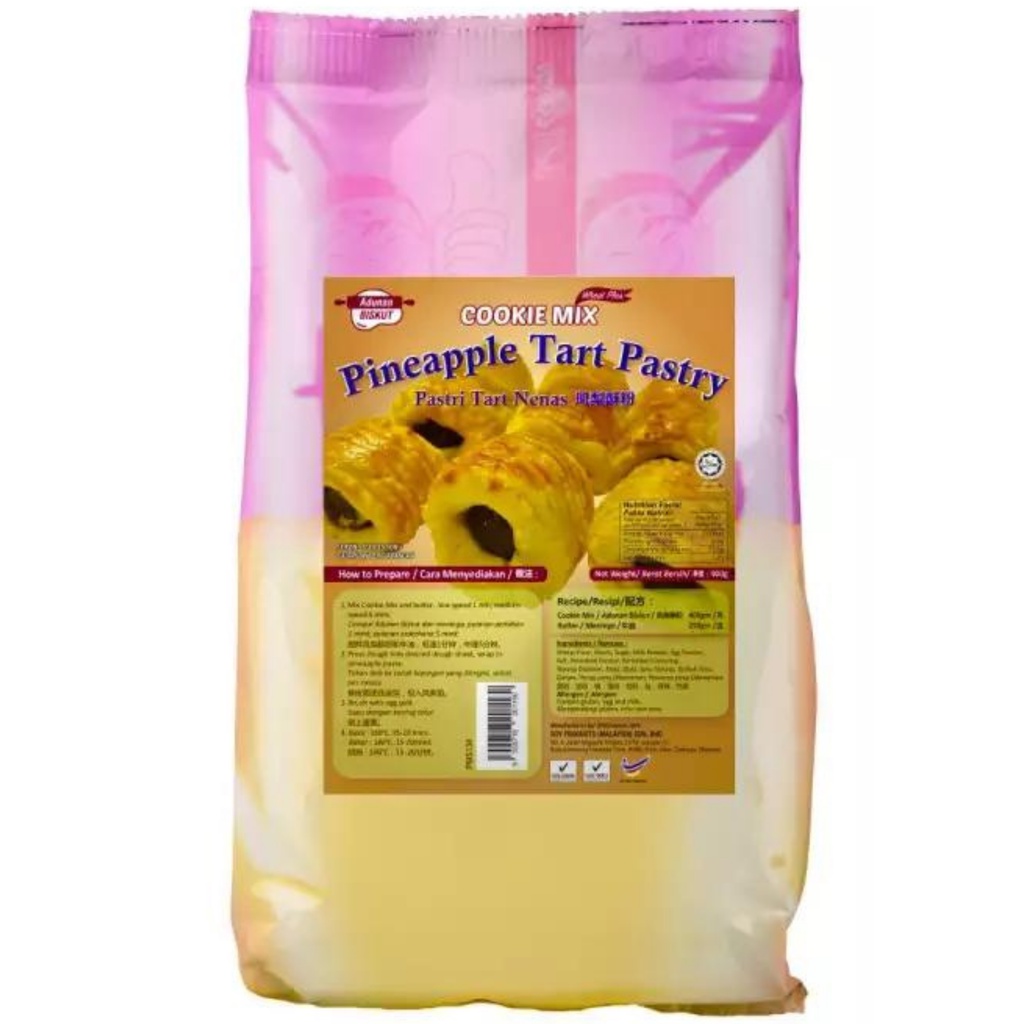 SOY ASAHI Cookie Mix | Pineapple Tart Pastry | Pastri Tart Nenas | 凤梨酥粉 | Pineapple Tart Premix 400G