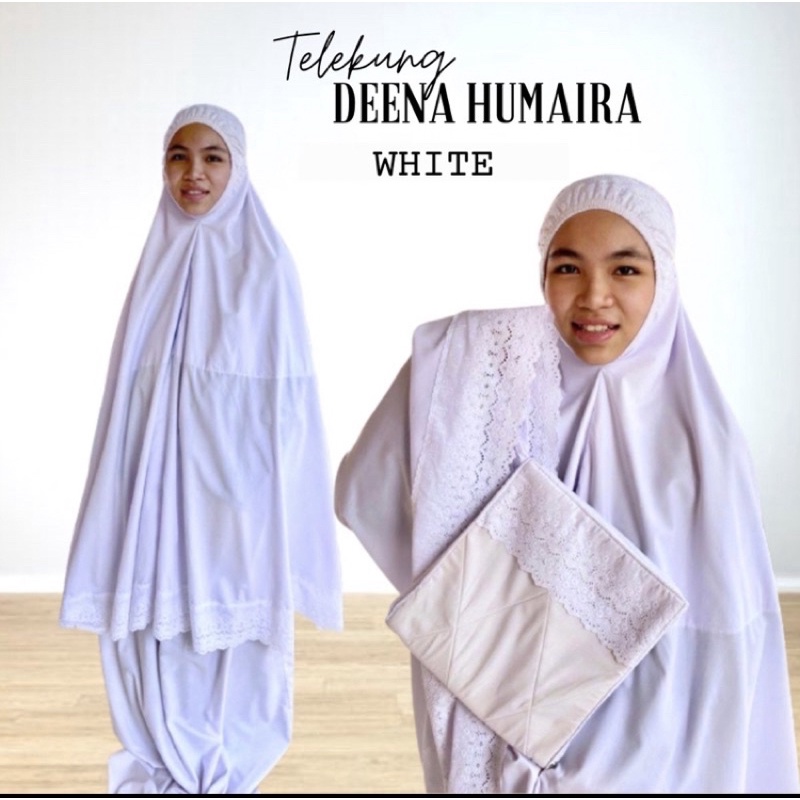 TELEKUNG PREMIUM UMRAH PUTIH BERPOKET ZIP | Shopee Malaysia