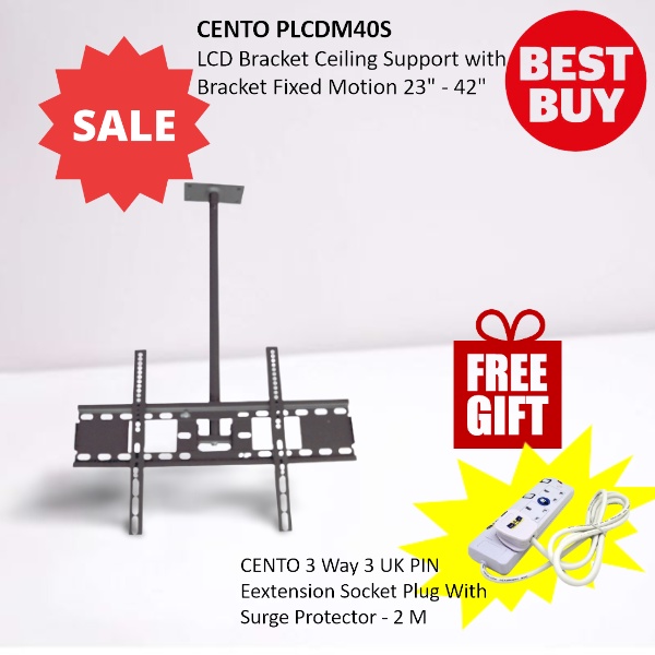 CENTO LCD Bracket Ceiling Support with Bracket Fixed Motion 23" 42