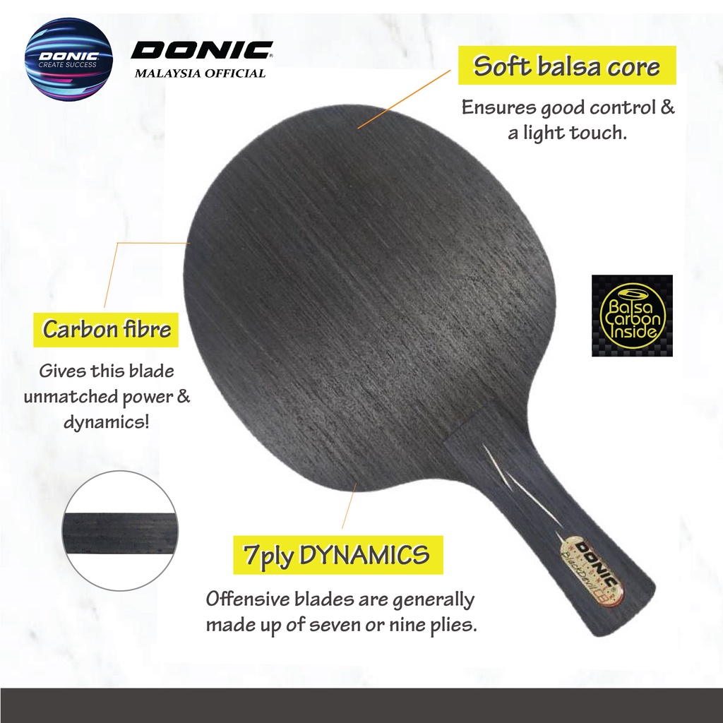 Details about   Donic Waldner Black Devil Table Tennis & Ping Pong Blade Choose Ur Handle Type 