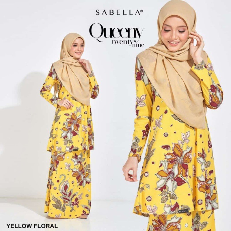 Quenny Batik Sabella Yellow Floral (Ready Stock) | Shopee Malaysia