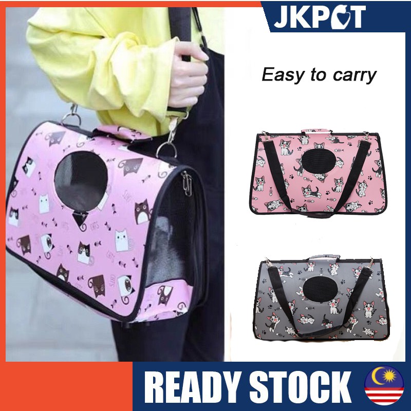 💖Ready Stock💖 Pet Carrier Cat Carrier Kucing Travel Foldable 