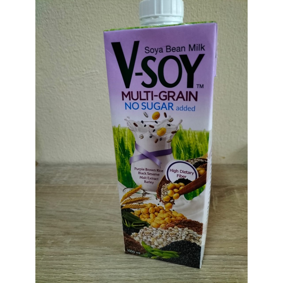 V Soy Soya Bean Milk No Sugar Added Multi Grain Low Sugar Almond L Got