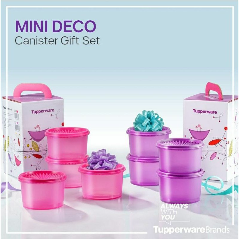 🔥HOT ITEMS🔥 Original Tupperware Mini Deco Canister Gift Set (600ml)  #readystock