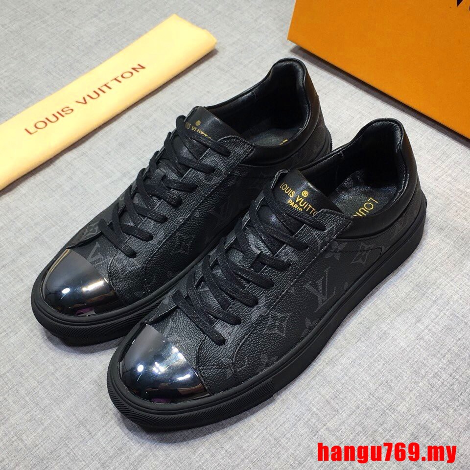 100% Original Monogram Louis Vuitton LV Fashion Men shoes Casual Lace Ups Sneakers | Shopee Malaysia