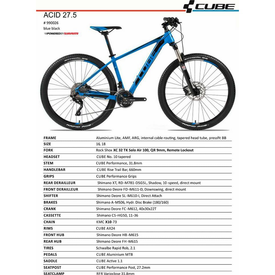 cube mtb shimano xt