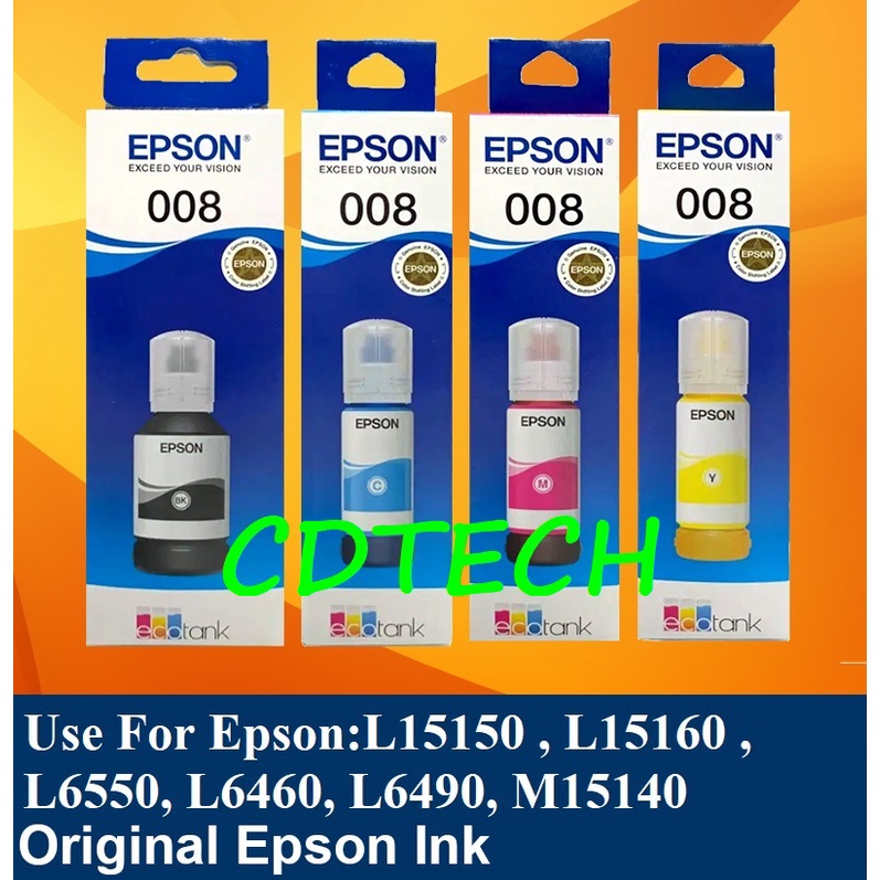 [Original] Epson 008 Ink Bottle Set for L15150 L15160 G100 G200 G300