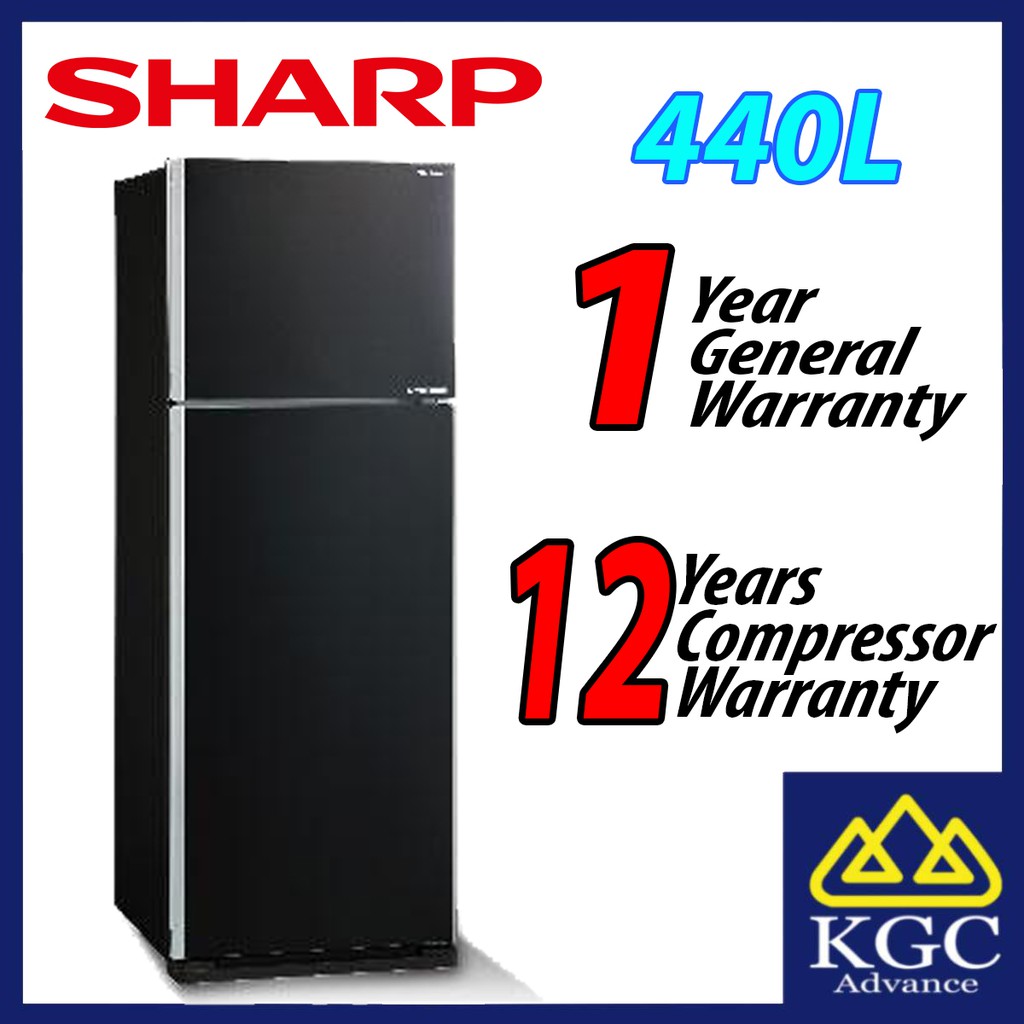 Sharp Fridge 440L 2 Door Pelican Refrigerator SJE438MK ...