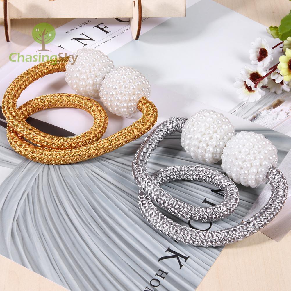 2 Xmagnetic Wire Tie Backs Buckles Holdback For Voile Net Curtains