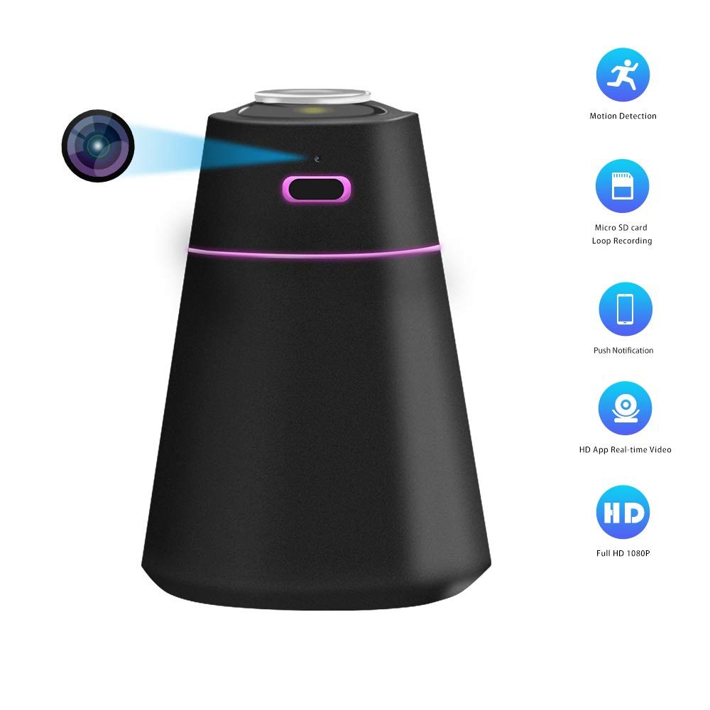 Hidden Camera Humidifier with Full HD 1080P Mini WiFi Spy Camera App
