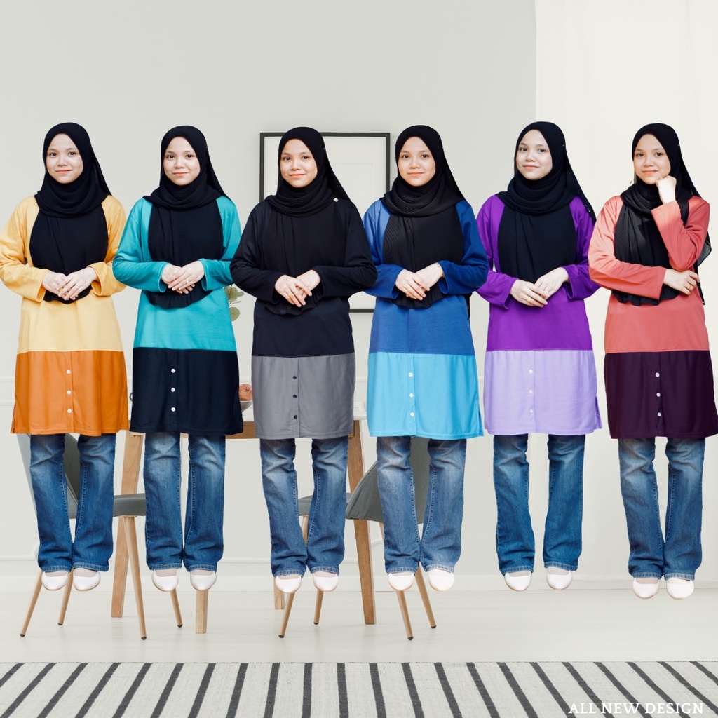 TSHIRT MUSLIMAH LABUH MURAH SYUHADA EXCLUSIVE - MUSLIMAH PLUS SIZE | TSHIRT MUSLIMAH SUKAN | CINTAZIELA COLLECTIONS