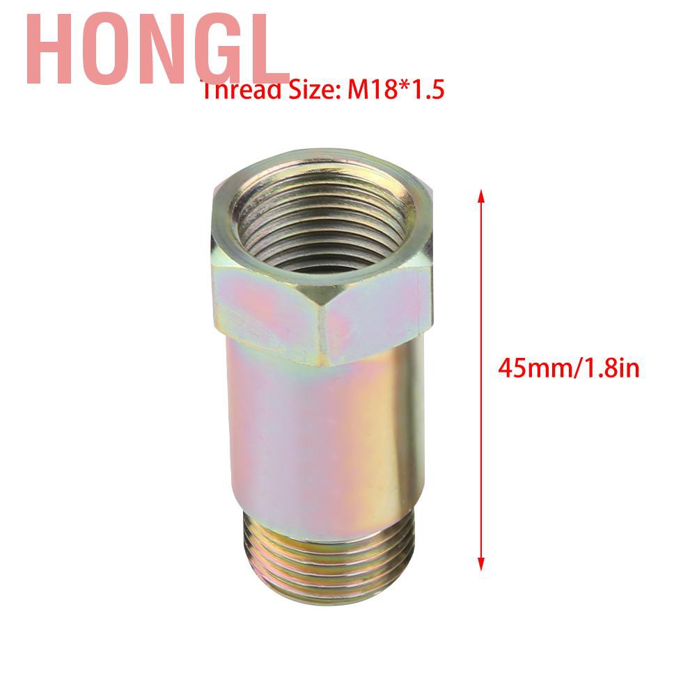 Hongl 2Pcs 45mm M18*1.5 O2 Oxygen Sensor Extension Spacer Bungs Adapter Yellow