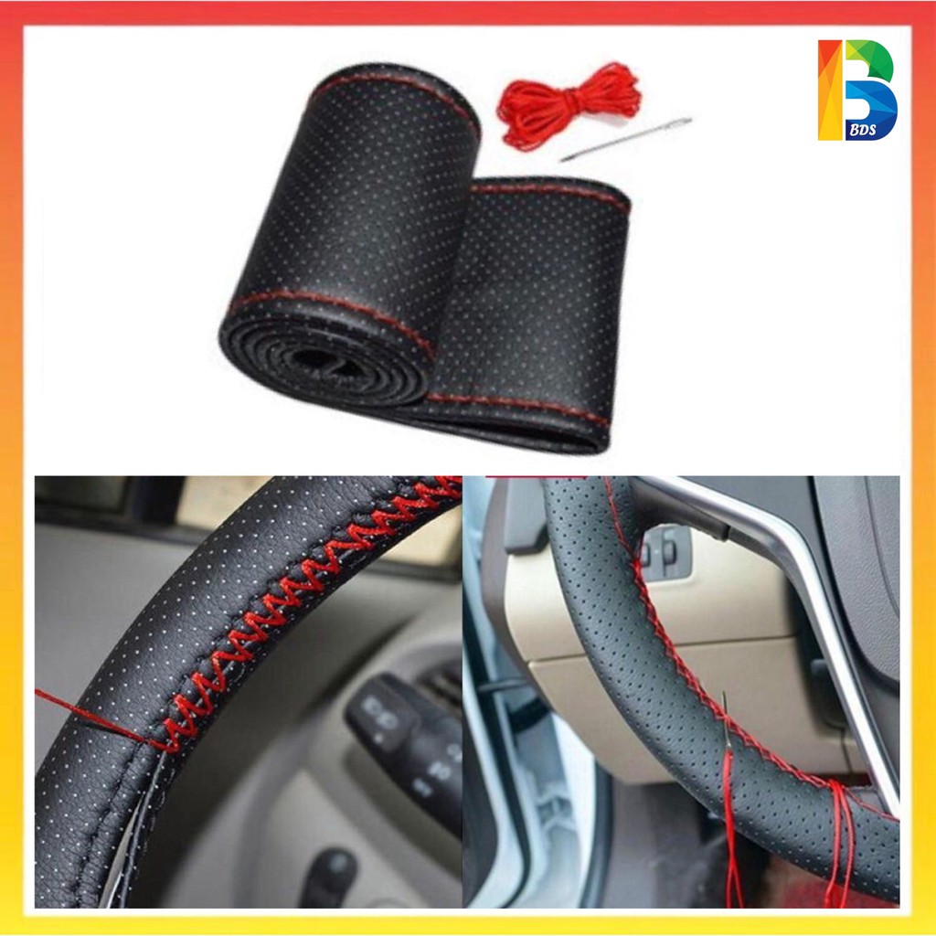 Buy Diy Leather Steering Cover Car Steering Wheel Pu Covers With Needle Thread Axia Wira Myvi Saga Blm Flx Waja Bezza Seetracker Malaysia