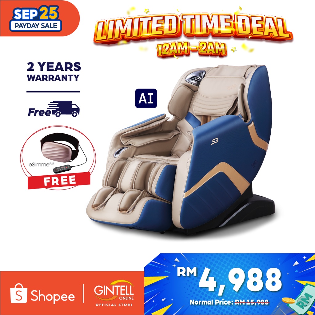 Gintell S3 Superchair Ai Senses And Zero Gravity Massage Chair Shopee Malaysia