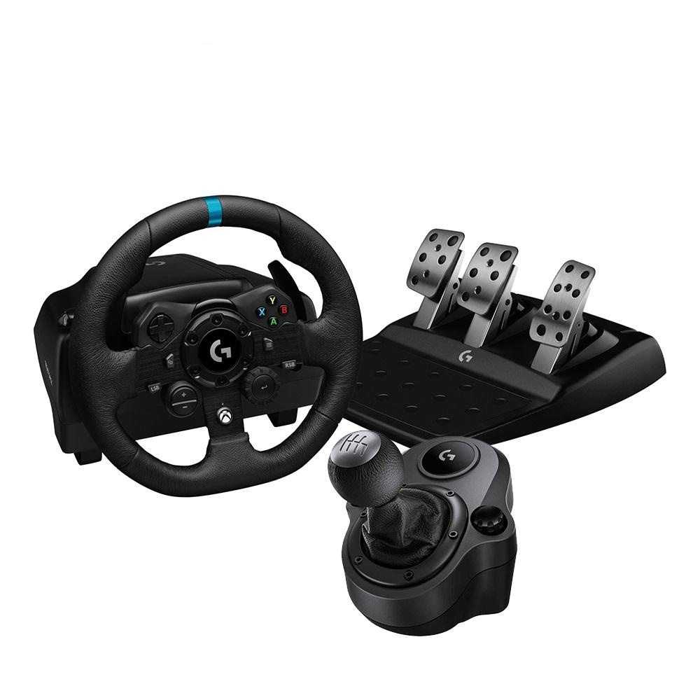 Logitech G923 TRUEFORCE Driving Wheel + Logitech Driving Force Shifter