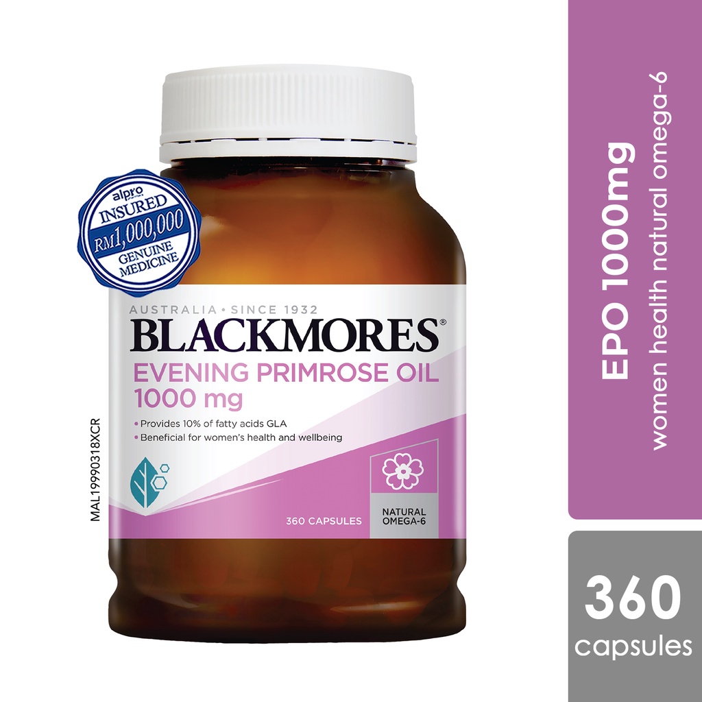 Blackmores Evening Primrose Oil EPO (1000mg x 360's) | Shopee Malaysia