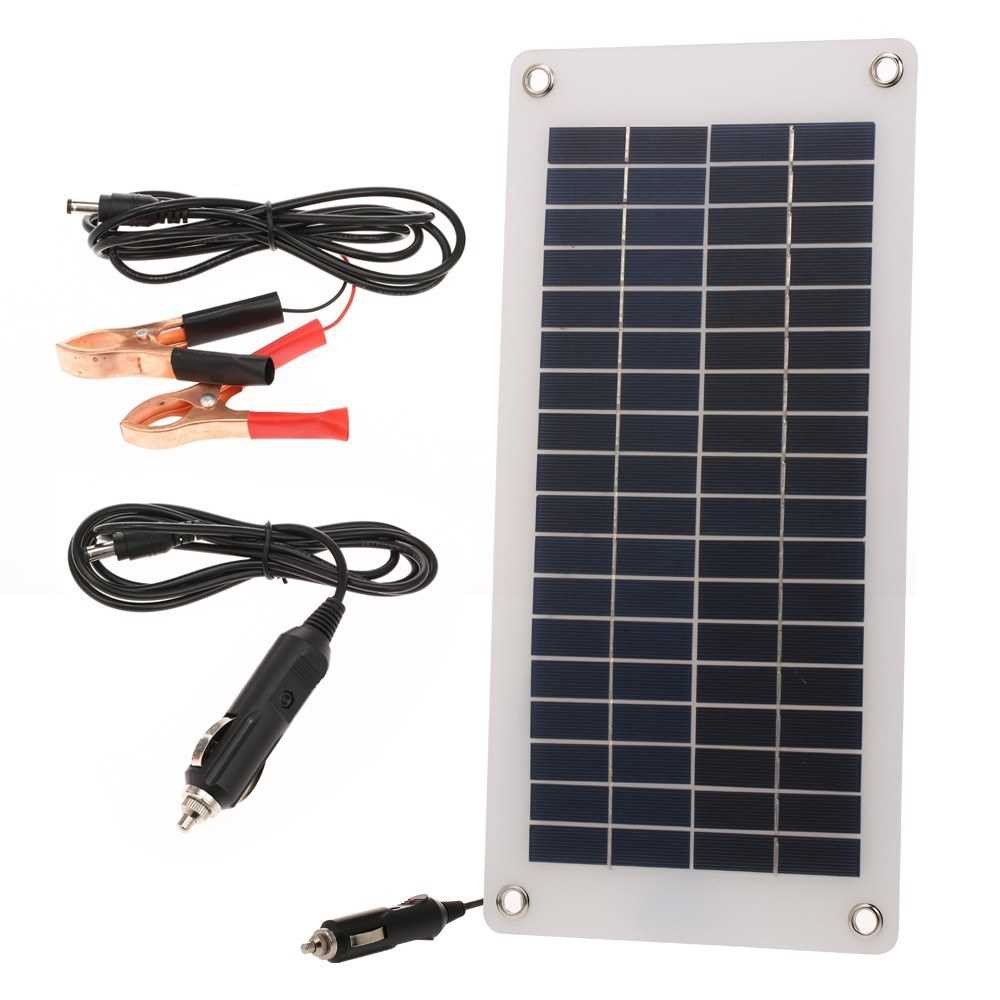 8.5W/12V Solar Car Battery Charger Maintainer With Cigarette Lighter