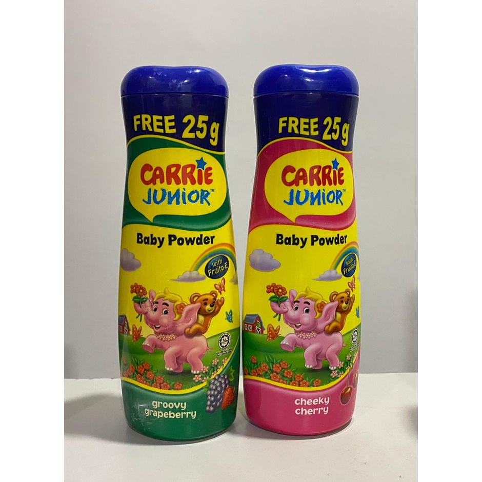 Carrie Junior Baby Powder Talcum Bedak Bayi 125g [Free 25g] | Shopee ...