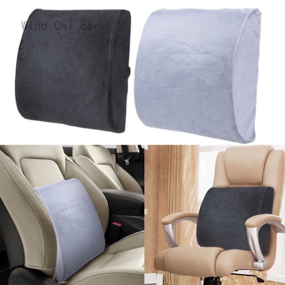 Travel Memory Foam Lumbar Cushion Pillow Back Support Car Flight