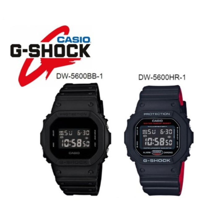 Cmg G Shock Dw 5600 Hr 1 Dr Black Red Dw 5600 1 Black Resin Shopee Malaysia