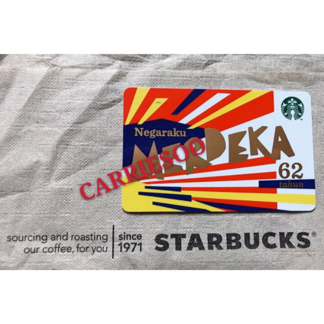 Starbucks Negaraku Merdeka 62 Tahun With Credit RM 50 / RM 