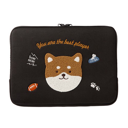 ARTBOX OFFICIAL From Korea Pouch Komputer Riba Black Brown Shiba (15