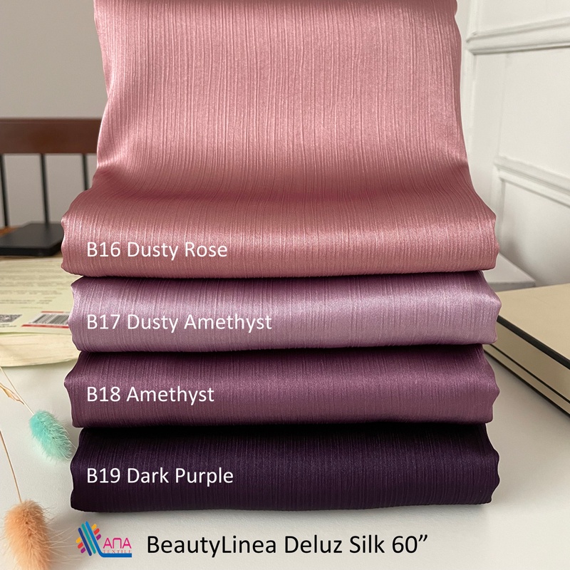 Ana Textile Beautylinea Deluz Silk Ironless Bidang 58/60 Price For 0.5m Pemborong Kain Pasang