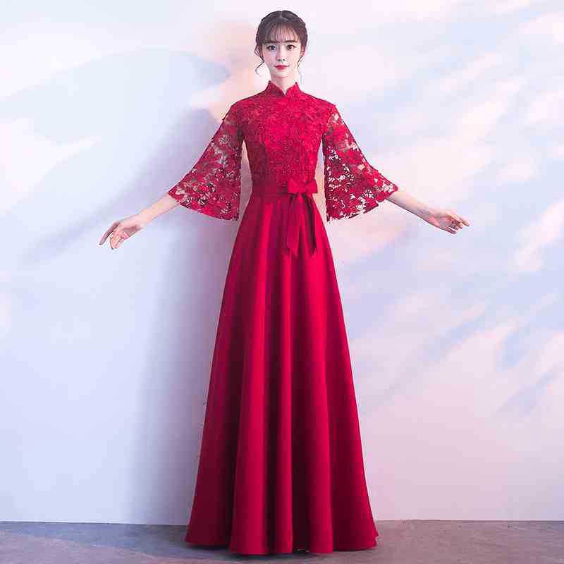 New Red Wedding Wedding Dress Female Married Chinese Short